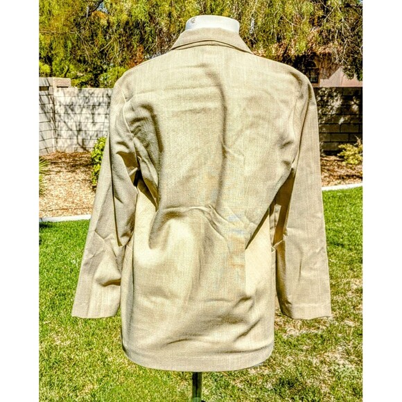 Vintage 1980's Briggs Petite Sz 2 Desert Tan Linen Jacket Pants 2-Pc Suit EUC - Picture 5 of 8